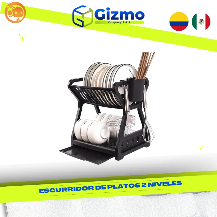 Escurridor de platos 2 Niveles 🍶 1