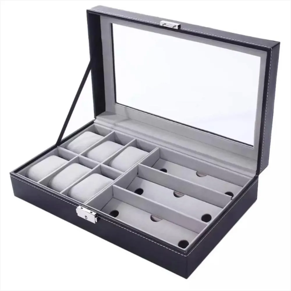 Estuche Organizador 6 Relojes Y 3 Gafas 1