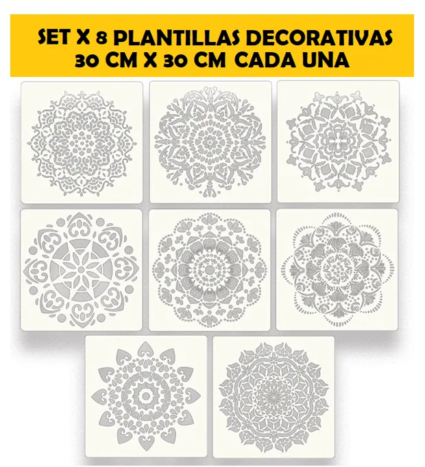 PLANTILLA DECORATIVA X8