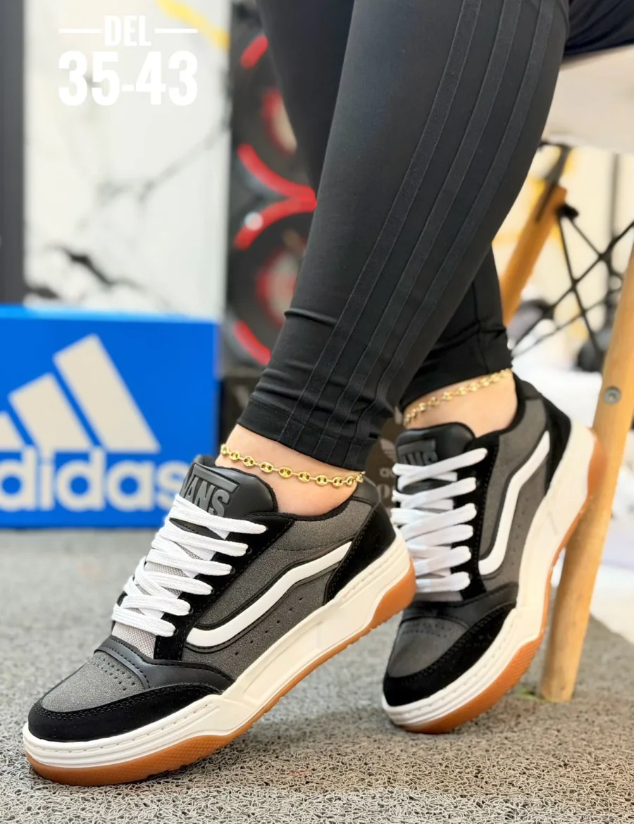 Tenis Vans Sb Negro Gris