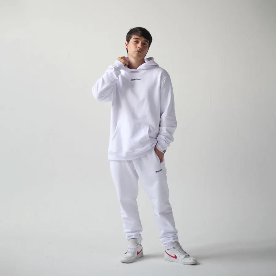 Hoodie WeedGreen blanco 1