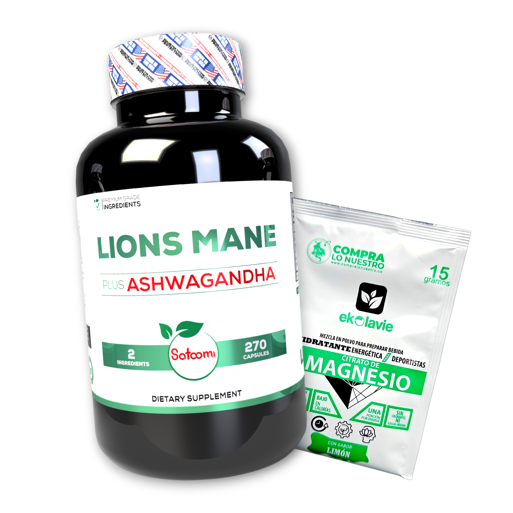 X1 Ashwagandha lions mane + X1 Sachet de citrato