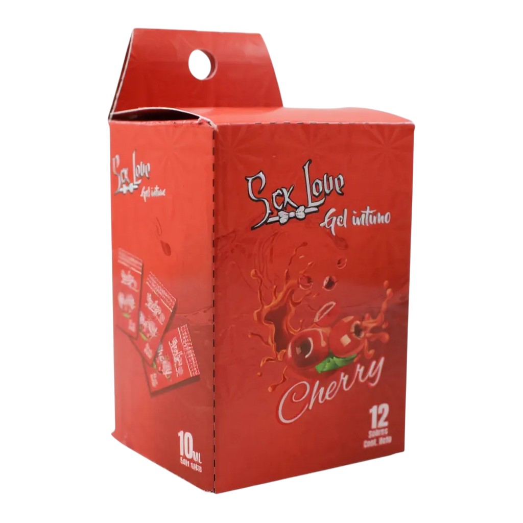 X1 Caja de 12 sachet lubricantes CHERRY